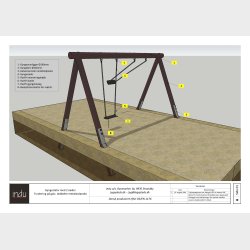 Tr�, Gyngestativ med 2 s�der 
